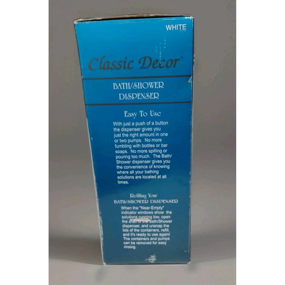 VTG Classic Decor‎ Soap Shampoo 4 Bottle Dispenser NIB